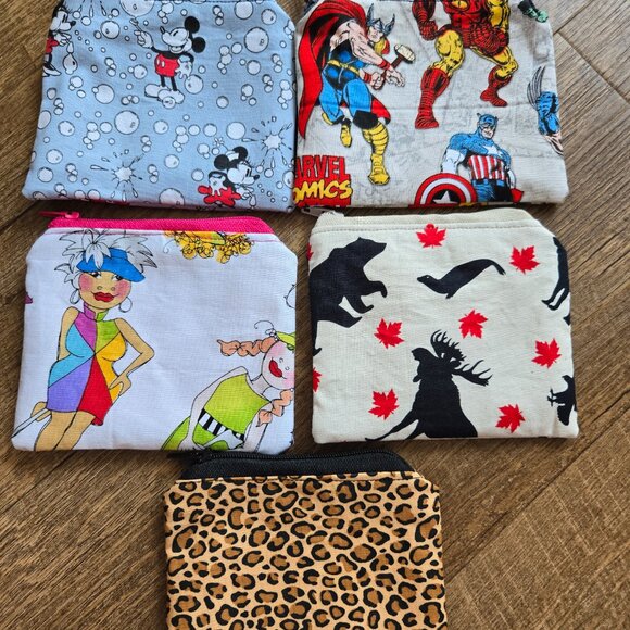 Crafty & Posh Themed Zippered Coin Pouches - Picture 1 of 7